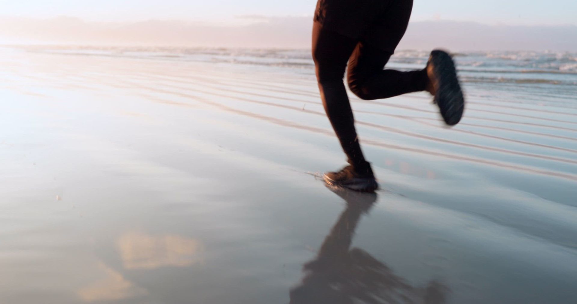 Runner training outdoors