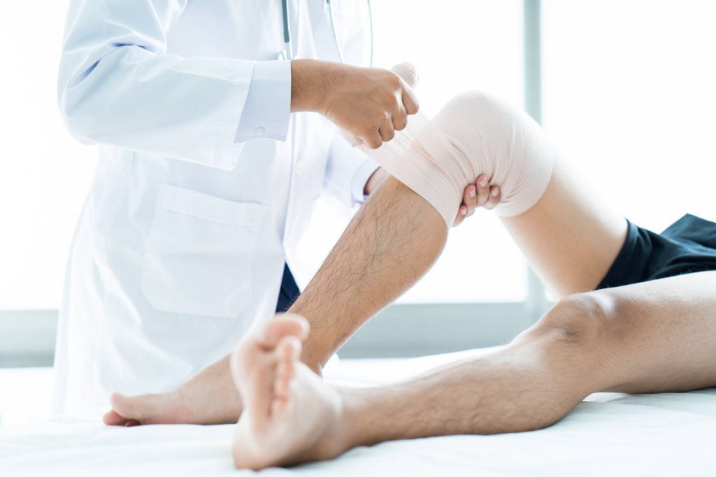 A patient receives care at Wallan Physiotherapy Centre